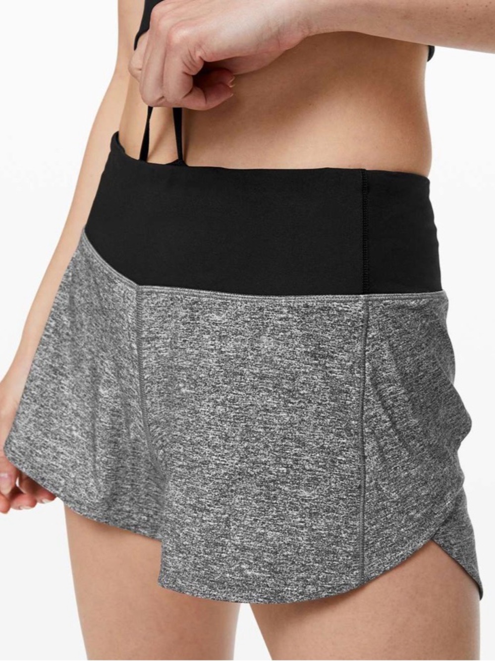 Lululemon Lululemon Speed Up Short 4" Heather Lux Multi Black size 6.